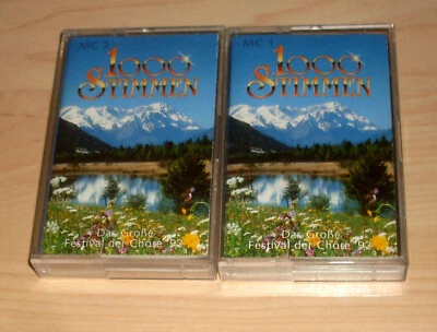 2 Musik Kassetten MCs - 1000 Stimmen - Das große Festival der Chöre 1992 - Bild 1 von 2