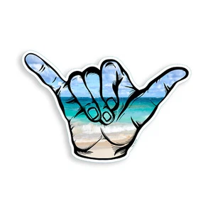 Beach Hang Loose Sticker Surf Hawaii Ocean Water Car Vehicle Window Bumper Decal - Picture 1 of 2