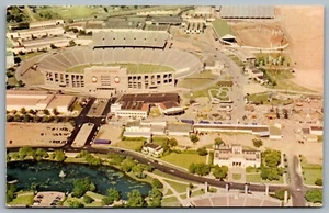 Postcard Dallas Texas c1950s Famous Cotton Bowl State Fair Aerial View Football - Picture 1 of 2