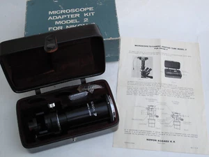 Kit adaptador microscopio Nikon F modelo 2 con estuche/CAJA, VENDEDOR DE EE. UU. "LQK" - Imagen 1 de 2