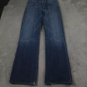 7 For All Mankind Jeans Mens 34x35 Blue Relaxed Distressed Pockets Preppy Modern - Picture 1 of 11