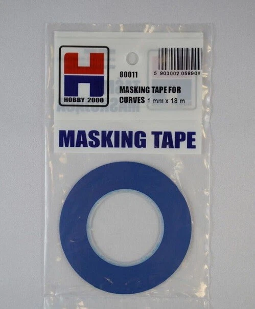 Hobby 2000 H2K80011 - Masking Tape For Curves 1 mm x 18 m - Neu