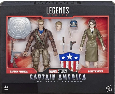 Marvel Legends 6" MCU 80 Years Captain America Peggy Carter First Avenger 2 Pack Cover