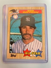 Don Mattingly Topps 1987(DOUBLE MUSTACHE ERROR) Card - Ungraded