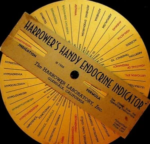 Harrower Laboratory Glendale California Handy Endocrine Indicator Wheel 1936 - Picture 1 of 2