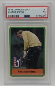 1981 Donruss Golf George Burns #7 PSA NM 7 - Picture 1 of 2