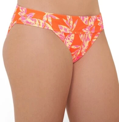 Parte inferior de bikini de cintura con bandas Monstera Paradise naranja tropical talla XXL NUEVO CON ETIQUETAS Foto 1 de 4