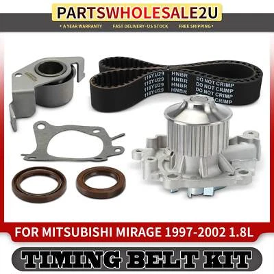 Kit de correa de distribución 5 piezas con bomba de agua para Mitsubishi Mirage 1997 1998-2002 L4 1,8 L Foto 1 de 4