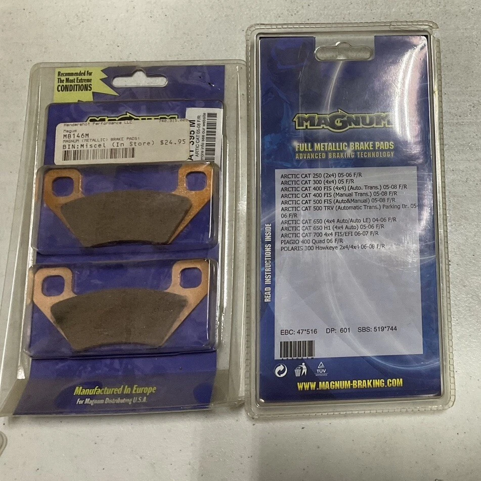 MB146M, Magnum Full Metallic Brake Pads, Artic Cat - Изображение 1 из 1
