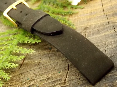 Correa de reloj Wyler vintage marrón gamuza con hebilla tono dorado 17,5 mm para hombre nueva de Lote Antiguo Foto 1 de 4