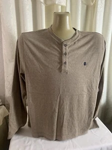 Izod Mens Long Sleeve Jersey Henley Shirt Size XXL - Picture 1 of 8