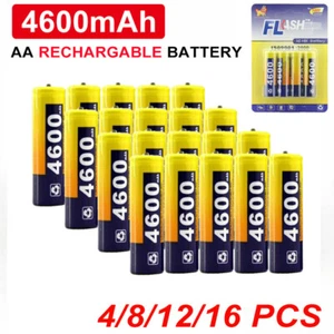 AA Rechargeable Battery AAA Batteries 4600mAh/2600mAh NiMH 1.2V Pre-Charged US - Picture 1 of 24