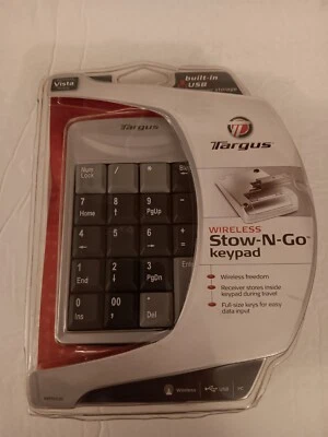Targus AKP01US Wireless Stow-N-Go Numeric Keypad Laptop Accessory New - Image 1 of 4