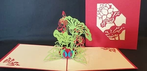 3D Pop Up Lotus Branch Card.(Mother's day, Birthday, Get well, Thank you.or any  - Picture 1 of 6