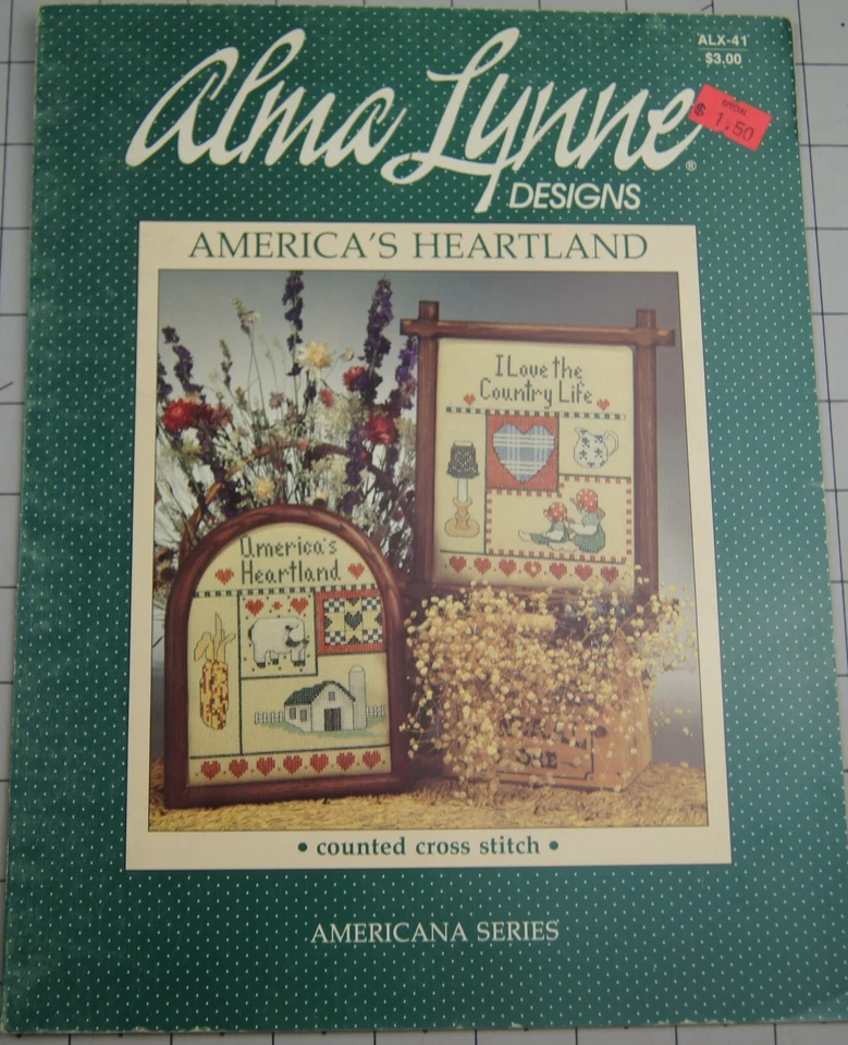 AMERICA'S HEARTLAND Counted Cross Stitch Leaflet by Alma Lynne Designs #alx41 - Image 1 of 1