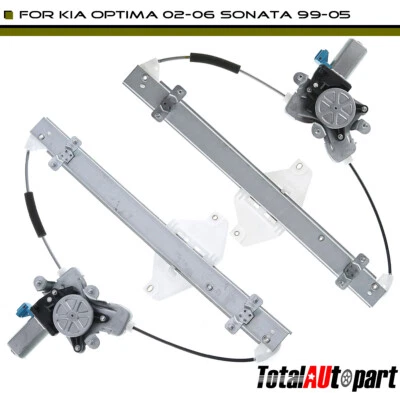 2x Regulador de Janela para Kia Optima Magentis Hyundai Sonata 1999-2006 Sedan Traseiro - Imagem 1 de 4
