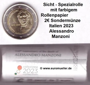 Special Rolle Italien 2 Euro Gedenkmünze 2023 - Alessandro Manzoni - Bild 1 von 1
