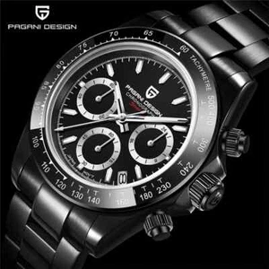 PAGANI DESIGN Herren Sportuhr Multifunktional Chronograph Stahl Quarzuhren - Bild 1 von 18