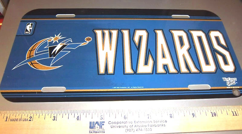 Washington Wizards NBA basketball team Plastic License Plate, made in the USA - Image 1 of 1