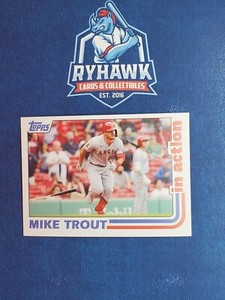 2021 Topps Throwback Thursday TBT 1982 In Action #122 Mike Trout Angels