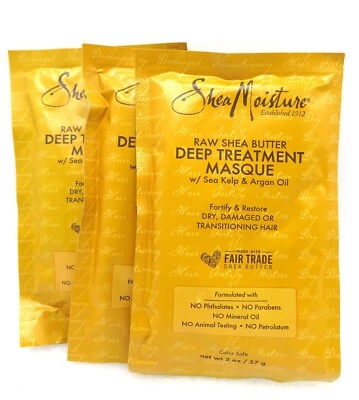 SHEA MOISTURE RAW SHEA BUTTER DEEP TREATMENT MASQUE 2OZ 3PCS - Image 1 of 2