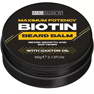 Hair Illusion Maximum Potency Biotin Beard Balm Nourishing Facial Hair Care - Picture 1 of 8