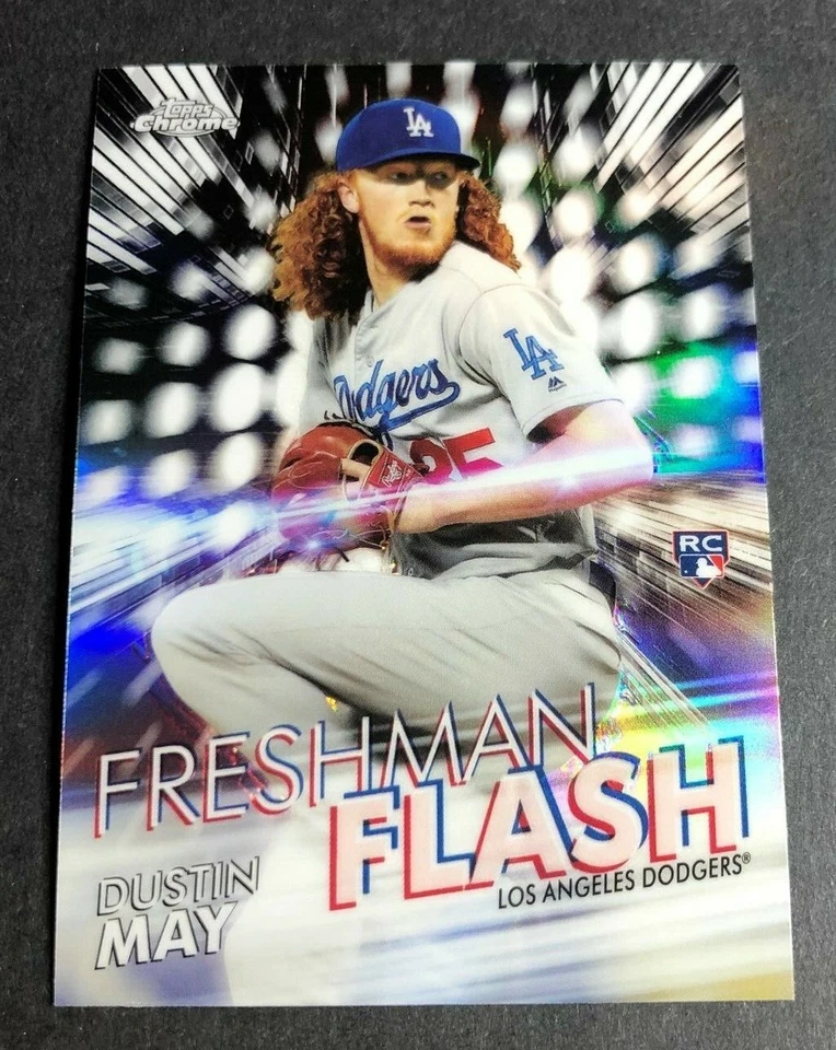 2020 Topps Chrome FRESHMAN FLASH Refractor DUSTIN MAY Dodgers RC #FF-4 - Image 1 of 1