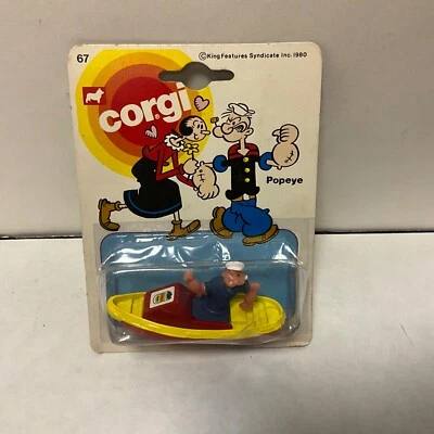 VINTAGE 1980 CORGI JUNIOR POPEYE  #67 FACTORY SEALED - Image 1 of 4