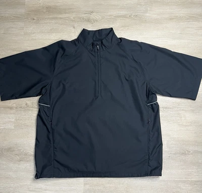 Ahead Extreme 1/4 Zip Golf Windbreaker Pullover Black Mens Size Medium - Image 1 of 4