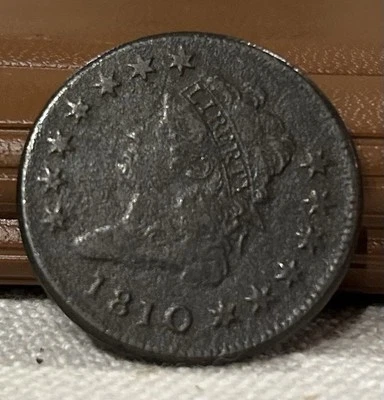 1810 US Classic Head Cent 215 Years Old In F Cond. See eBay image of sold coins. - Image 1 of 4