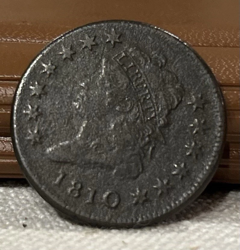1810 US Classic Head Cent 215 Years Old In F Cond. See eBay image of sold coins. - Image 1 of 4