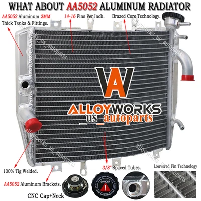 Radiador de aleación para motocicleta Kawasaki Ninja 1998-2002 99 ZX6R ZZR600 2005-2008 Foto 1 de 4