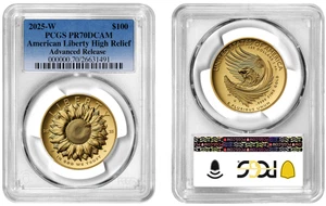 2025 W Gold American Liberty $100 PCGS PR70DCAM Advanced Release - Picture 1 of 1