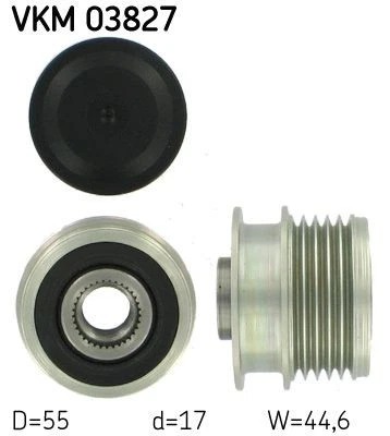 ALTERNATOR FREEWHEEL CLUTCH VKM 03827 FITS FOR SKF - Image 1 of 3