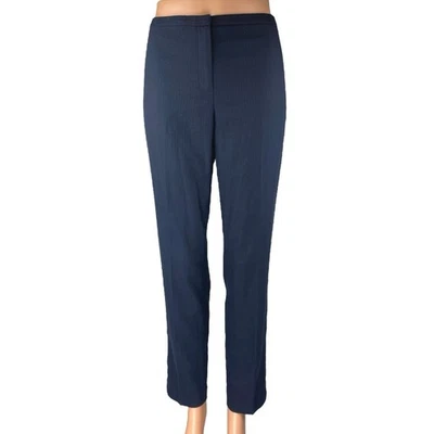 T Tahari Women's Navy Blue Mid Rise Tapered Leg Trousers Dress Pants Size 4  - Image 1 of 4