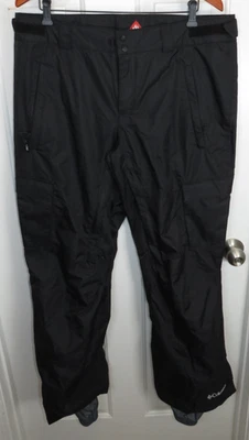 Pantalones de nieve Columbia para hombre talla LG-Regular negros térmicos cómodos omni-calor Foto 1 de 4