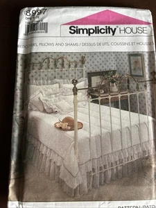 Simplicity House Sewing Pattern Bedcovers Pillows Shams Duvet Dust Ruffle #8997 - Picture 1 of 2