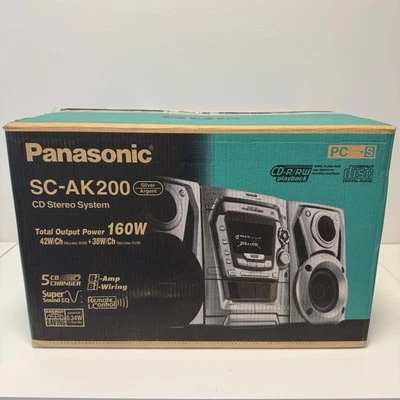 Panasonic SC-AK200 5 Disc CD Player Double Cassette Tuner Radio HiFi System - Image 1 of 4