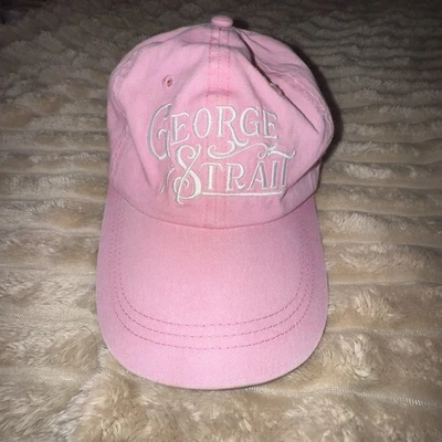 Розовая бейсболка-слайдбек George Strait — один размер — регулируемая — кантри-вестерн - Изображение 1 из 4