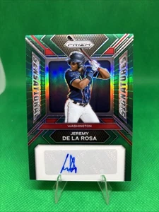 2024 Prizm Green Sensational Signatures Jeremy De La Rosa Auto Nationals #SS-JD - Bild 1 von 2