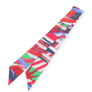 HERMES Twilly Scarf Astrologie Nouvelle Silk 100% Multicolor 90293354 - Picture 1 of 4