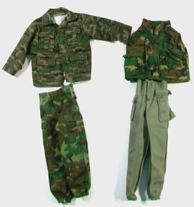 Figura de acción escala 1/6 uniforme militar ropa lote camuflaje BDU's camuflaje chaleco, pantalones - Imagen 1 de 6