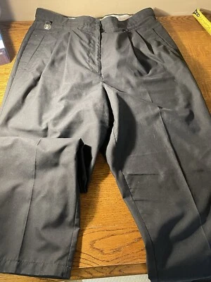 Women's black LizGolf Kylie "Coolmax" polyester pant, pleated, size 14 - Image 1 of 4