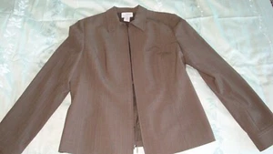 Ann Taylor Loft Oliv Kleid Mantel Jacke Stretch Gefüttert 8 Hüftlang Blazer - Bild 1 von 3