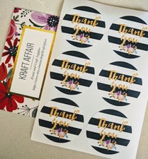 24 Thank you stickers