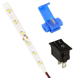 Model Scenery LED Strip Lights Lamps Kit Switch + Connector All Colours 12V - Picture 1 of 1