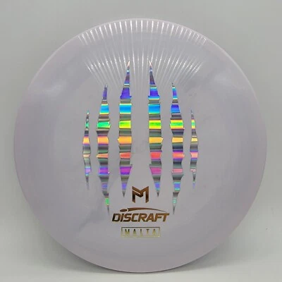Discraft Malta Paul McBeth 6X Commemorative Lavender/Silver Holo-Gold  167-169g - Image 1 of 3