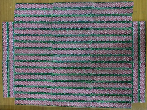 Rare England 6x1 Inches Border Tiles Pink Art Deco Antique Vintage 56 pcs lot Cover
