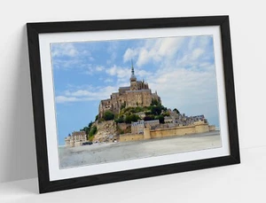 PAISAJE MONT SAINT-MICHEL FRANCE - ENMARCADO ARTE MURAL IMAGEN IMPRESIÓN - FOTOGRAFÍA - Imagen 1 de 10