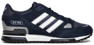 Adidas Originales ZX 750 Hombre Entrenadores - Azul Marino/Blanco - G40159 - Reino Unido 7-12 - Imagen 1 de 6
